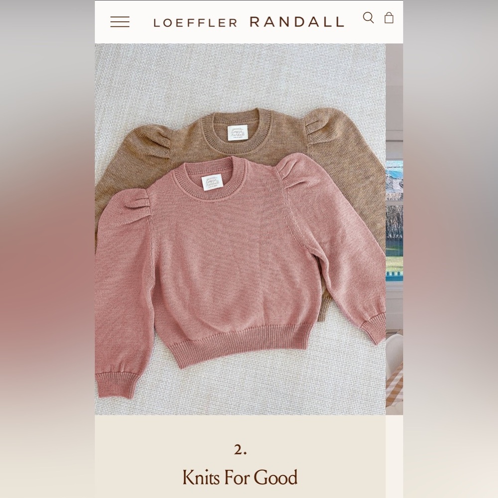 Loeffler Randall Knits for Good sweater - camel